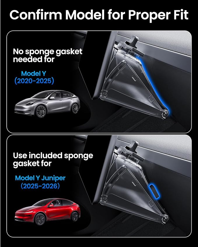 REEVAA Upgraded Tesla Model Y Hidden Under Screen Storage Box for Model Y 2020-2026 (Fit New Model Y Juniper) [One-tap Open & Stable Installation] Model Y Accessories, Center Console Organizer Tray