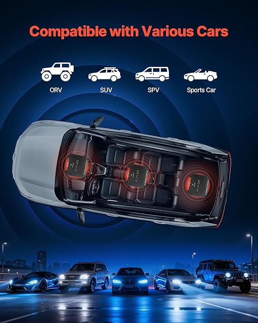 VEVOR 4 Channel Car Audio Amplifier 2 Ohm Stable Bridgeable Class D Full Range Amp Max Power 4 x 110W @ 4 Ohm / 4 x 160W @ 2 Ohm for Car SUV Truck Off-Road