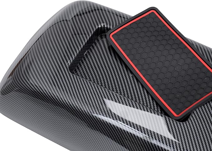 for Dodge Charger for Chrysler 300 Interior Accessories Center Console Organizer Armrest Box Cover Trim ABS Carbon Fiber