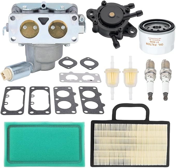 Hipa 791230 Carburetor for Brigg and Straton 799230 699709 499804 20-25 HP V-Twin Engine for John D MIA10632 L118 L120 La130 La135 Replace 405777 406777 407777 with Air Filter