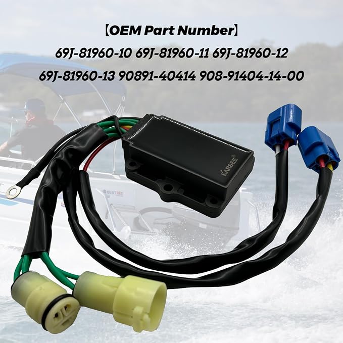 KARSEE Voltage Regulator Rectifier 90891-40414-00 Compatible with Yamaha Outboard 200HP F200 F200A 225HP F225A F225 TXR ETX TL/U/XR Replace 69J-81960-10 69J-81960-11 69J-81960-12 69J-81960-13