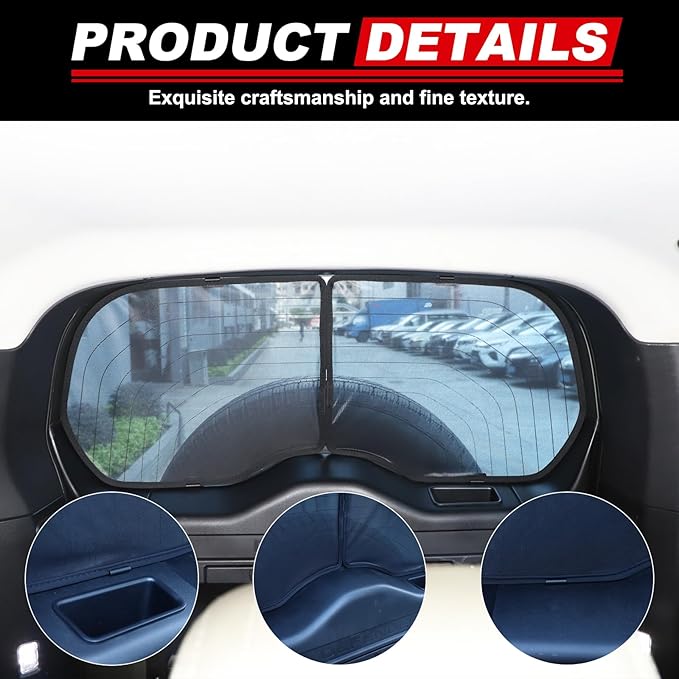 Window Shade Compatible with 2020-2025 L@nd Rover Defender 110, Breathable Mesh Side Window Screens Shade Cover for Baby, UV Rays Protection Sun Shade Blocker (Trunk Windows 4Pcs)