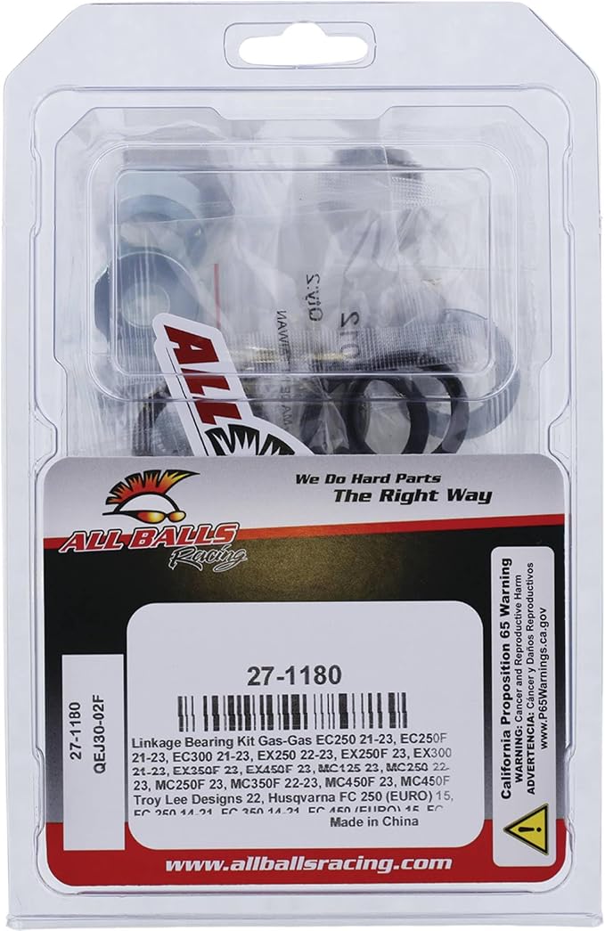 All Balls Racing 27-1180 Shock Swing Arm Linkage Bearing Seal Kit Compatible with/Replacement for KTM SX125 SX250, Others