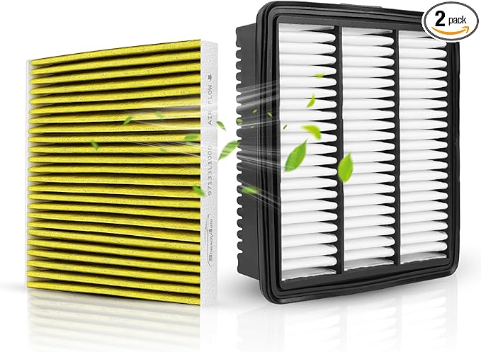 Engine and Cabin Air Filter Set for 2021-2026 Hyundai Elantra (1.6L/2.0L Gas), 2025-2026 Kona (1.6L Gas), 2024-2026 Kona (2.0L Gas) - Replacement #97133L1000 28113AA100