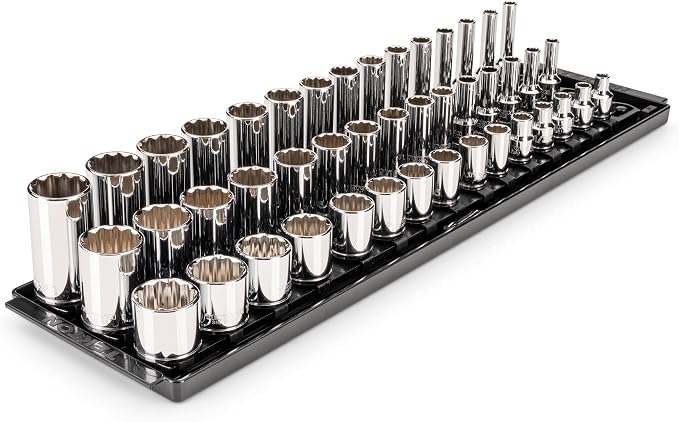 TEKTON 3/8 Inch Drive 12-Point Socket Set, 45-Piece | SHD91127