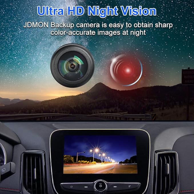 JDMON Backup Rear Park Assist Camera Compatible with Buick Lacrosse Chevy Allure Malibu 2014-2016, Volt 2011-2015 Replacement for 22883286 20860481 22923842 Reversing Aid Camera
