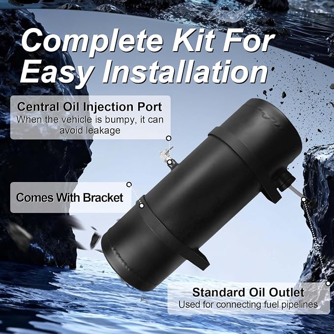 High quality Black Go Kart Gas Tank Fuel Tank Aluminum Cylinder 6 x 20" Center Fill 2.2 Gallon minibike gas fuel tank For Golf Cart ,Motorcycle ,Dune Buggy ,mini bike ,go kart performance part