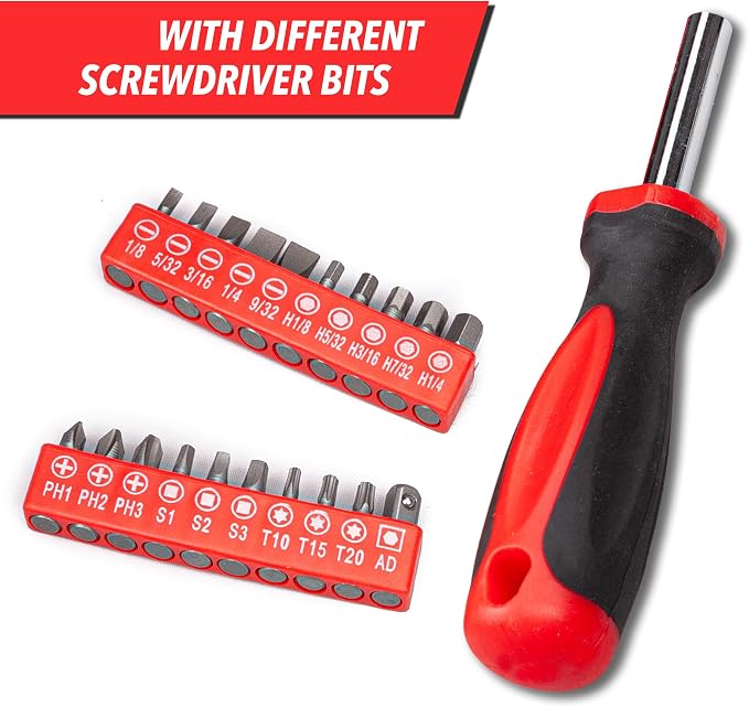 CARTMAN 136Piece Tool Set General Household Hand Tool Kit with Plastic Toolbox Storage Case