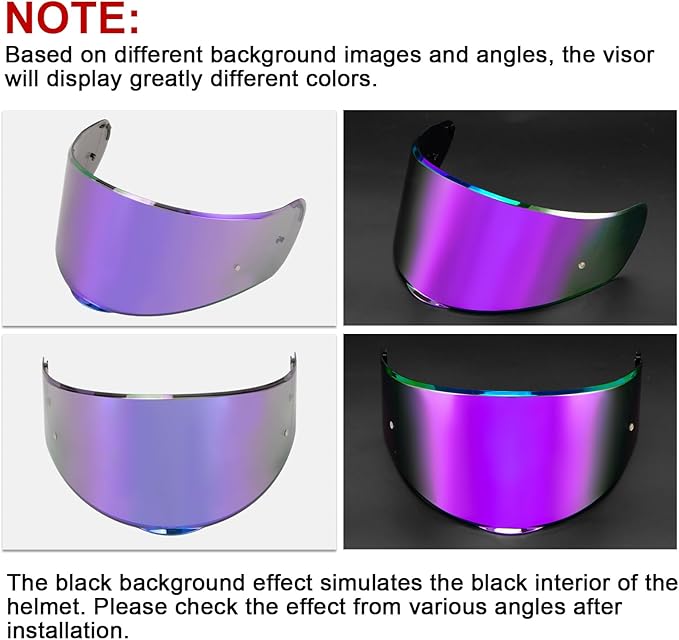 PSLER Sedici Strada 2 Visor - Sedici Strada 2 and Strada 3 Face Shield Motorcycle Helmet visor Accessories Replacement for LS2 FT2 VECTOR Sedici Strada 2 Strada 3 FF801 FF397,Deep Purple