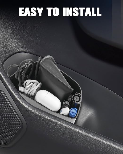 RAV 4 2025 Trash Can for Door 2025 Toyota RAV 4 Hybrid Accessories (LE/SE/XLE Premium/Woodland/XSE/Limited) Passenger Side Door | Car Door Trashcan w/Lid, ABS Plastic, Lightweight & Leak Proof | Black