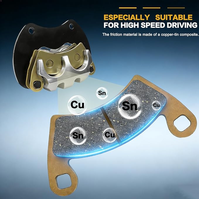 GSPSCN 2Pcs Rear Left & Right Brake Calipers w/Pads & Bracket for Polaris RZR Turbo S 2020-2021丨RZR XP Turbo/4 Turbo 2016-2021, 1912480 1912478 1912479