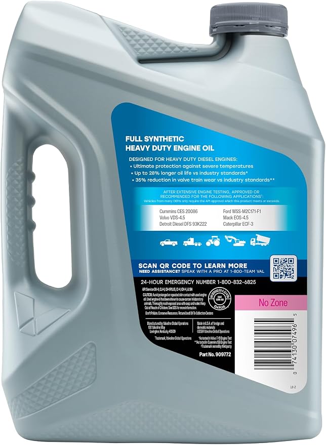 Valvoline Heavy Duty Full Synthetic 15W-40 Diesel Engine Oil 1 Gallon