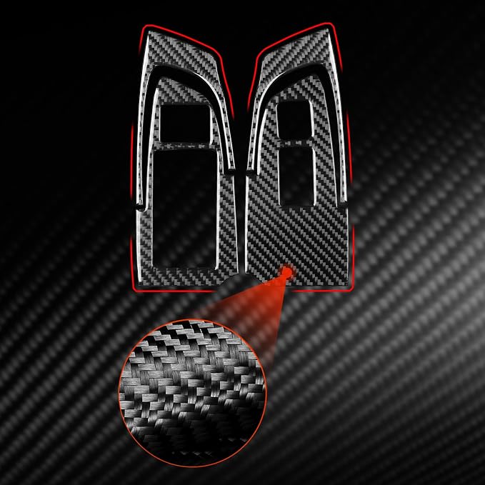 Black Soft Carbon Fiber car Interior Rear Front Window 4/Piece Decorative Sticker Suitable for Acura TSX 09-14 Carbon Fiber car Interior