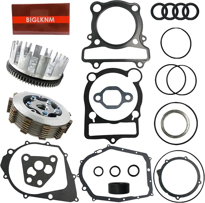 Clutch Kit Assembly & Basket Gasket for Raptor Warrior Big Bear 350 | for Kodiak 400, YFM350R, YFM350X, YFM350U, YFM350FW