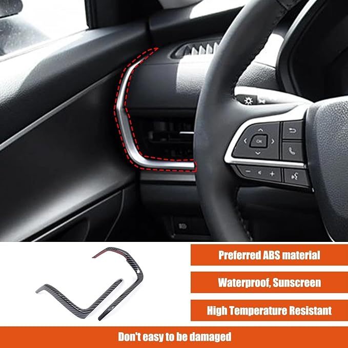 2Pcs Left and Right Outlet Lower Trim Cover Compatible with Toyota Grand Highlander 2024 2025 2026 Fit for 2024-2026 Grand Highlander ABS Accessories(Carbon Fiber)