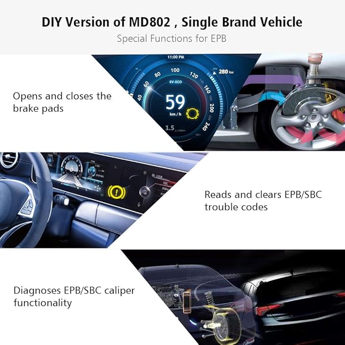 Autel Diaglink OBDII Code Reader Full Systems Diagnostic Scanner DIY Version of MD802 for Engine/Transmission/ABS/SRS/EPB/Oil Reset Service