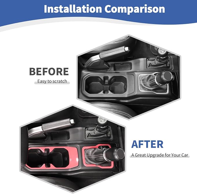 RT-TCZ for Wrangler JL Pink Interior Trim Kit, JL Dash Air AC Vent Trim for Jeep Wrangler JL JLU Gladiator JT 2018-2023 Pink Interior Accessories 23pcs