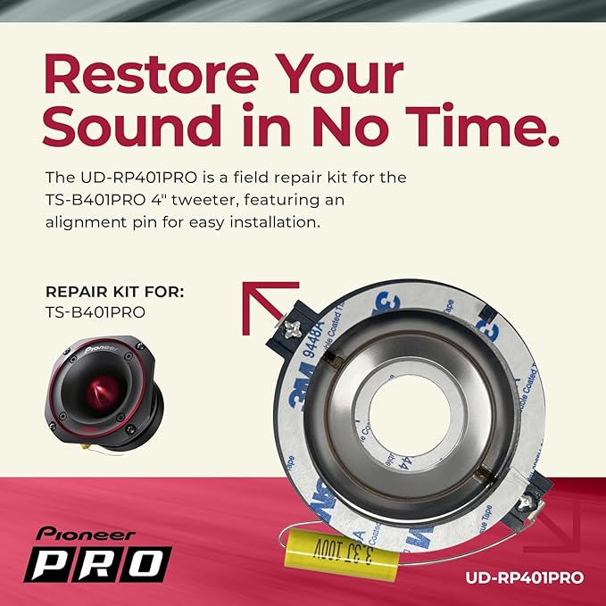 PIONEER UD-RP401PRO Repair Kit - Replacement Diaphragm TS-B401PRO 4' P.R.O. Series Bullet Tweeter