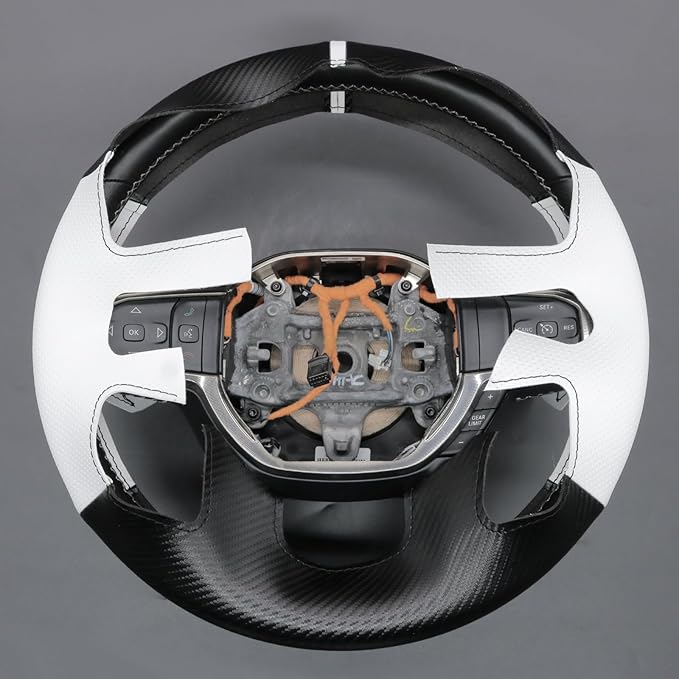 MEWANT Hand-Stitched Steering Wheel Cover Wrap for Dodge Ram 1500 2019-2023 Steering Wheel Accessories for Dodge Ram(Backsides Without Buttons)