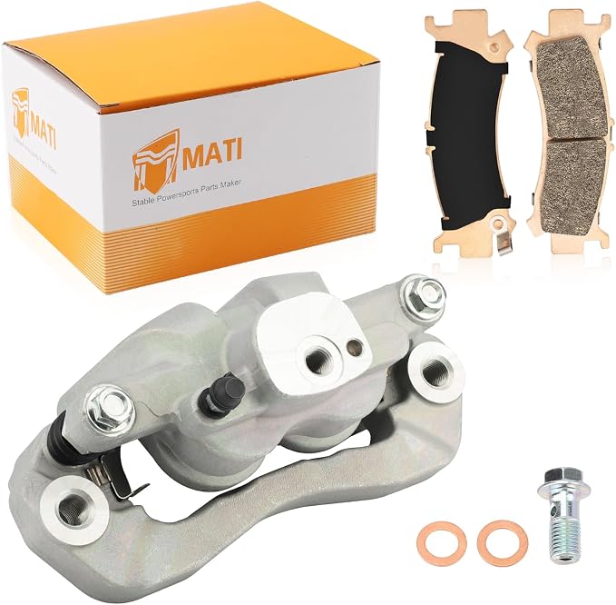 M MATI Front Left Disc Brake Caliper for Honda Pioneer 1000 Talon 1000 1000X 1000R SXS1000 2016-2023 with Sintered Pads Kit 45150-HL4-A01