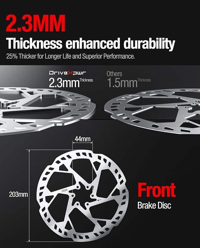 Heavy Duty 203MM Thickened Front Brake Disc Rotor, Stainless Steel Motorcycle Brake Rotor for Talaria Sting Offroad TL3000, TL50, TL4000, TL45, X3 MX TL2500, Surron LBX, Segway X260/X160