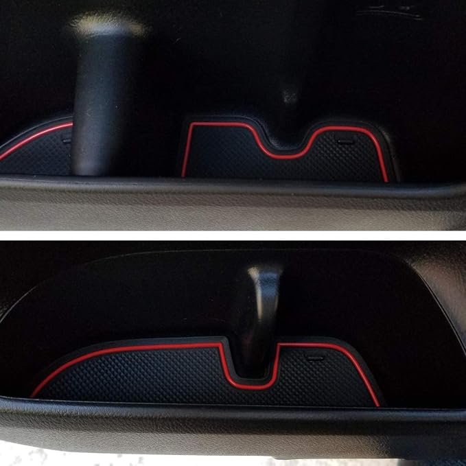 JDMCAR Center Console Tray and Custom Liner Accessories (2 Rows of Seats，Red Trim) Compatible with Toyota 4Runner 2010-2021 2022 2023