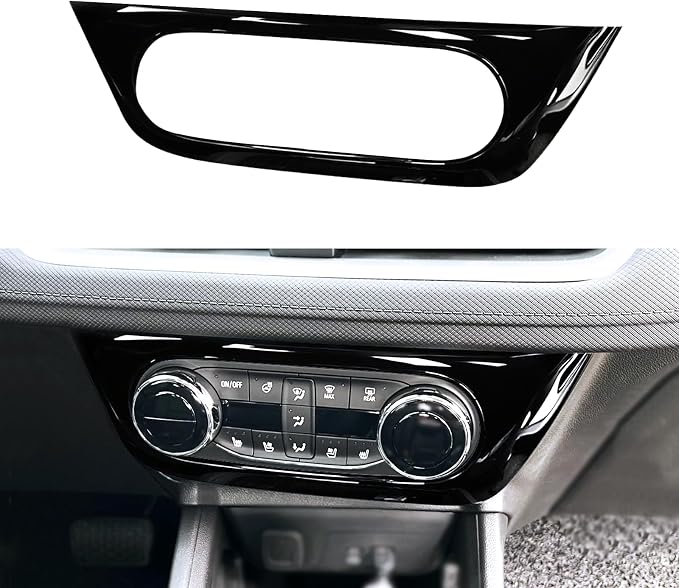 1 Pcs Center Air Conditioning A/C Switch Button Panel Frame Cover Trim for Chevrolet Trailblazer 2024-2026 Central Control Decoration Accessories (ABS Gloss Black)