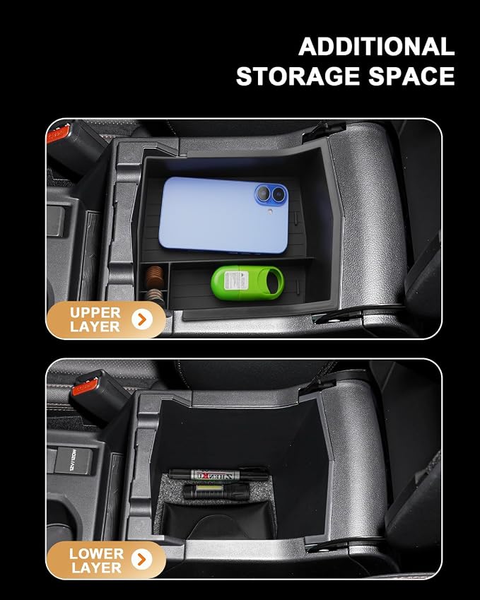 ECOZEN Center Console Organizer For 2026 Subaru Forester - Center Console Armrest Box Storage Tray Compatible with 2026 Subaru Forester Accessories - Armrest Organizer Solid ABS With Anti-Slip Mat