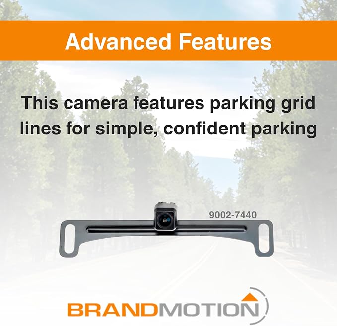 Brandmotion 9002-7440 Factory Tailgate Harness with Dual Mount Camera fits 2011-2016 F250 F350 Super Duty with Factory Rear Vision | Waterproof Case with Anti-Fog Lens | Easy Install