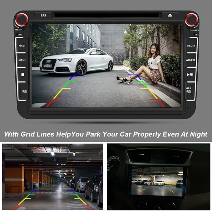 HD IP68 170° Night Vision Reversing Plate Light License Rear View Backup Camera Compatible with BMW 3er E46 Touring Limo Compact Limousine Convertible 4D 5D 316i 318i 320d 323i 328i 330ci 325xi (7021)