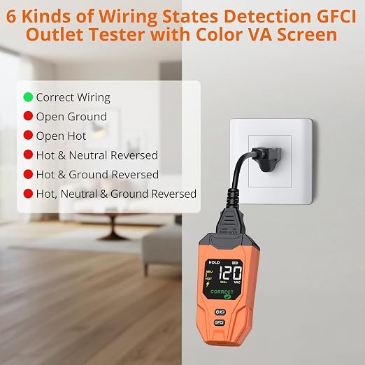 Proster Circuit Breaker Finder - Electrical Circuit Tracer with LCD Display and GFCI Outlet Tester, NCV Voltage Detector & Flashlight, All-in-One Electrical Tracer Kit for 90-135V AC (US Standard)