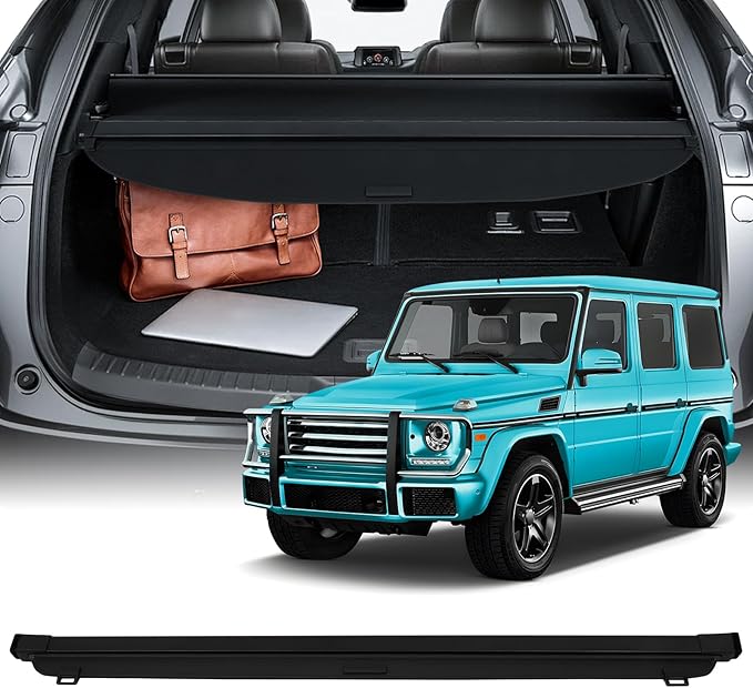 SCITOO Cargo Cover 2002-2018 Fit for Mercedes-Benz G500 G550 G63 G65 Accessories Rear Trunk Retractable Security Shade Cover Anti-Peeping Luggage Shielding Shade