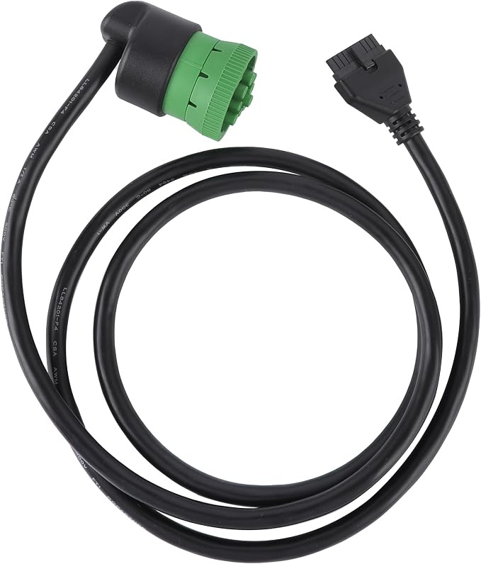 Green 9 Pin J1939 to 10 Pin Cable for PT30 ELD Logging Device Logbook Compliant for ECM w and DOT for Freightliner Trucks ELD Device