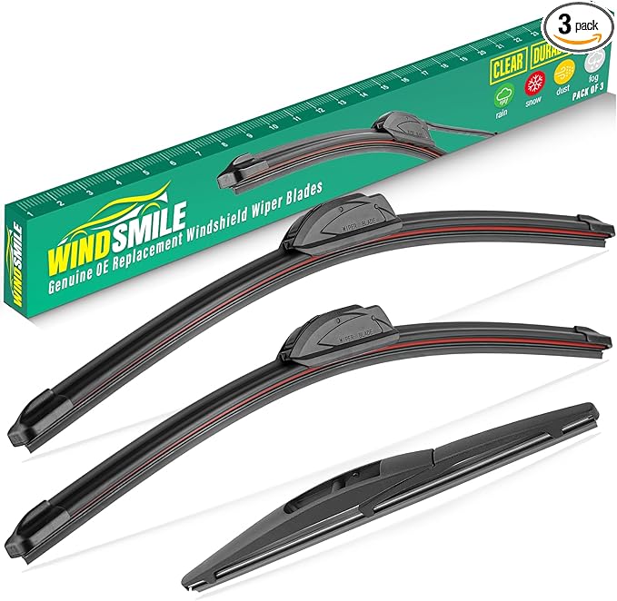 26" 15" 10" Windshield Wiper Blades Replacement for Mazda CX50 CX-50 2023 2024 2025 Premium All Weather Front Rear Wipers Set - OEM Quality (Pack of 3)