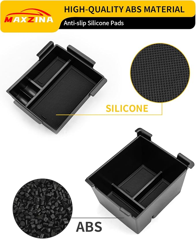 Center Console Organizer Bundle with 2022-2025 Ford Maverick Door Side Storage Tray 4PCS Side Door Storage Box Console Tray ABS Plastic for 2024 Maverick Accessories