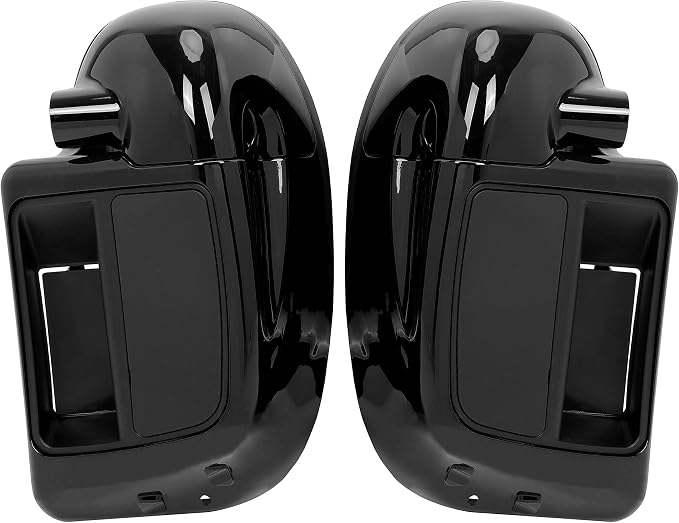 ECOTRIC 6.5'' Motorcycles Lower Vented Leg Fairing W/Speaker Box Pods Grilles Compatible with 2014-2024 Harley Davidson Touring Street Glide Road Glide Electra Glide Road King Trike Model Vivid