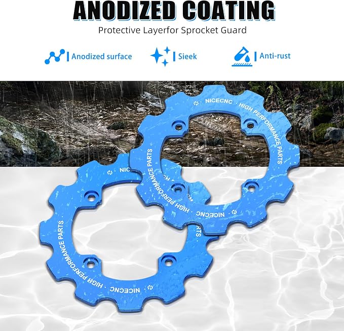NICECNC Blue ATV Chain Guard Compatible with Yamaha Raptor 700R YFM700R 2012-2026, Raptor 700 YFM700 2013-2026, Raptor 700 YFM700 2006-2011