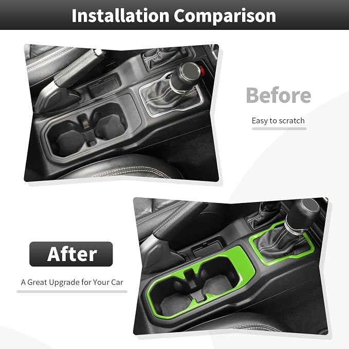 23PCS Full Set Interior Decor Trim Kits Fit for 2018-2023 Jeep Wrangler JL JLU & Gladiator JT 4Door Dashboard Cup Holder Headlight Switch Gear Shift Roof Speaker Map Light Inner Door Bowl Trim