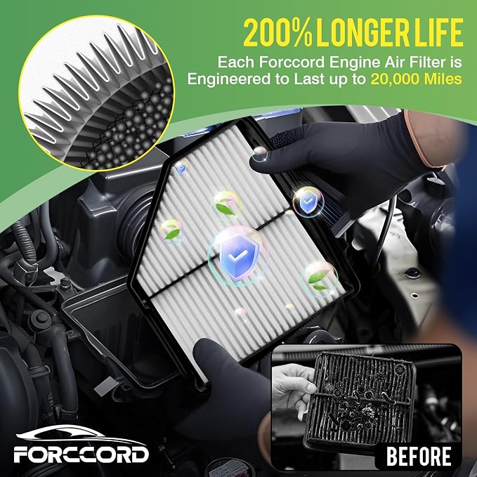 Cabin & Engine Air Filter Fit for Honda CR-V CRV 2.4L 2015-2016 Activated Carbon Cabin Filter Replacement CF10134 17220-5LA-A00 Car Accessories