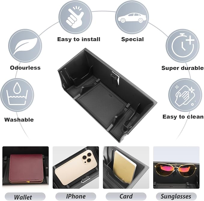 SKTU for 2020-2025 Land Rover Defender Center Console Organizer 2020-2025 Defender Front Console Organizer for 2020-2025 Land Rover Defender Accessories (Front)