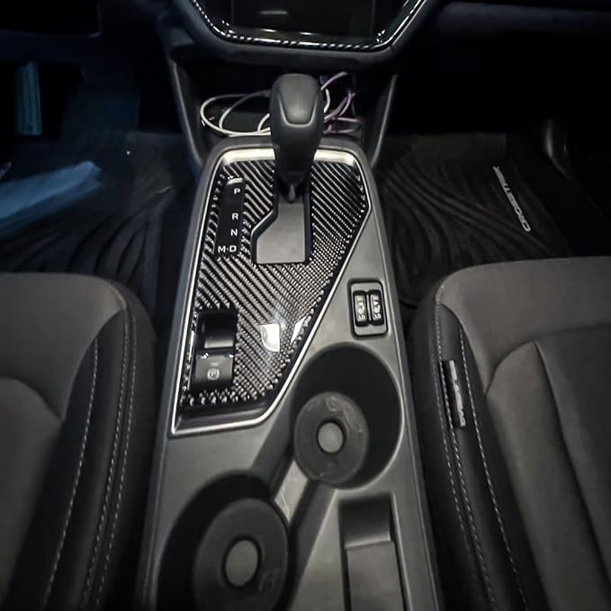 Real Carbon Fiber Gear Shift Panel Trim Compatible with Subaru Crosstrek 2024 2025 2026, Interior Decor Sticker Accessories for Subaru Impreza 2024 2025 2026