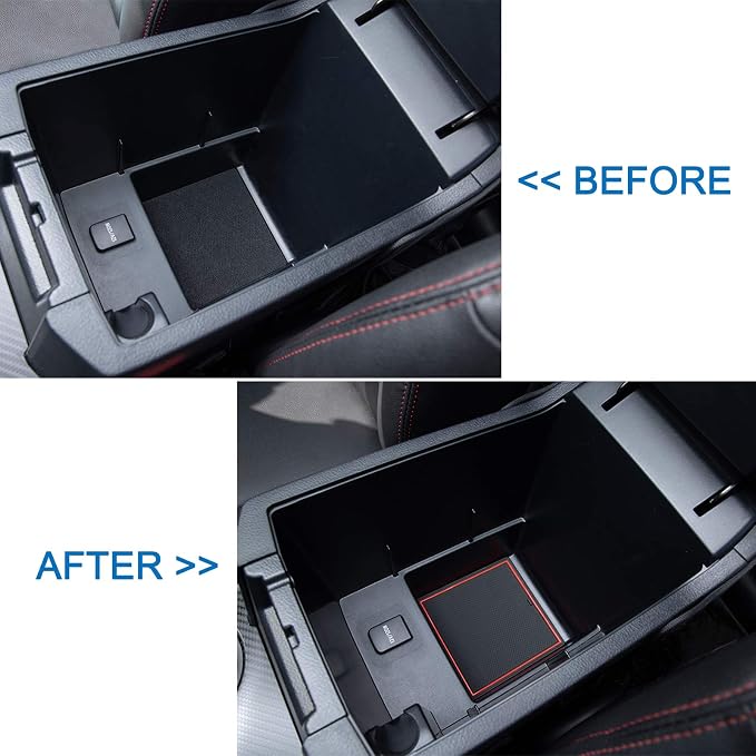JDMCAR Liner Accessories (Red Trim) and Storage Drawer Compatible with Toyota 4Runner Accessories 2014-2022 2023 2024