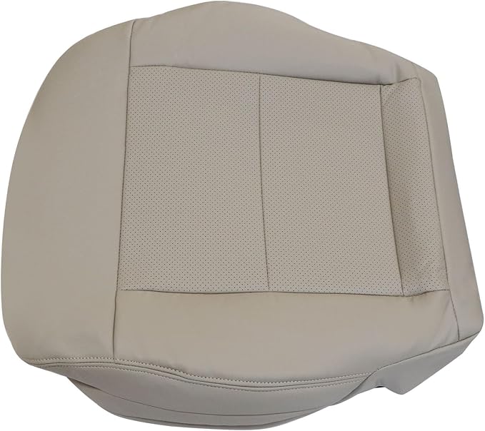 FZJDSD Tan Driver Side Bottom & Top Lean Back Perforated Microfiber Leather Seat Covers Compatible with Mercedes Benz E200 E250 E300 E350 2010 2011 2012 2013 2014 2015 2016