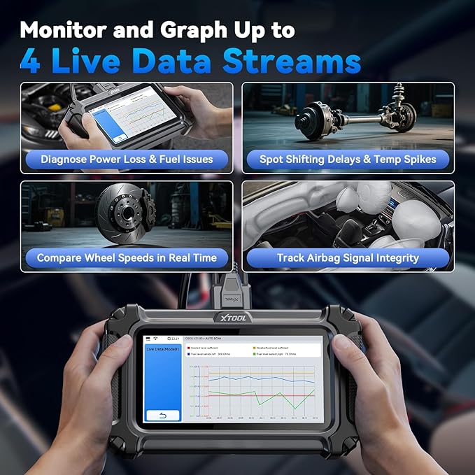 XTOOL D5S OBD2 Scanner with Touchscreen: Code Reader for Cars & Trucks with 16 Resets, Crank Sensor Relearn, Throttle Relearn, EPB, FCA, CAN FD for GM, Engine ABS SRS Transmission Car Diagnostic Tool