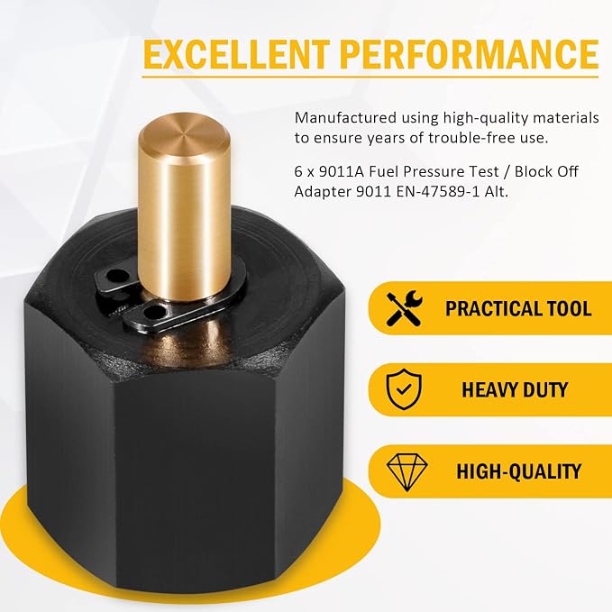 EN-47589 9011 Fuel Pressure Test/Block Off Adapter Set for Dodge Ram, GMC/Chevy, Medium Duty GMC