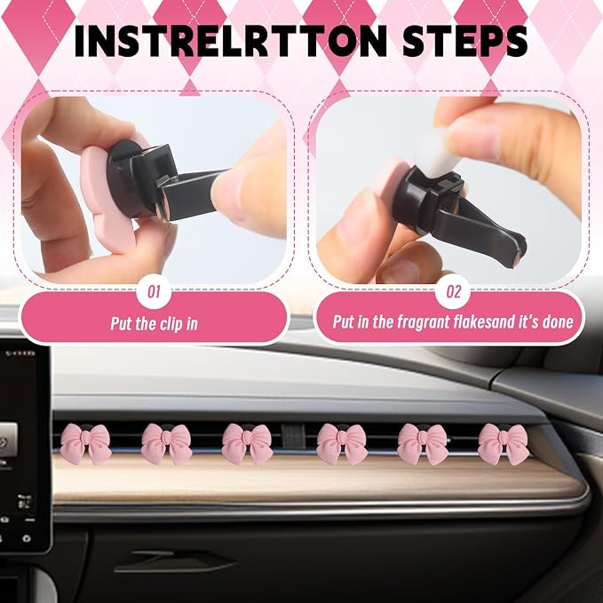 20 PCS Butterfly Car Accessories,Including Steering Wheel Cover,Rearview Mirror Decoration,Etc,Suitable for Sedans,SUVS and Other Models,Cute Car Interior Sets Suitable for Women (Pink)
