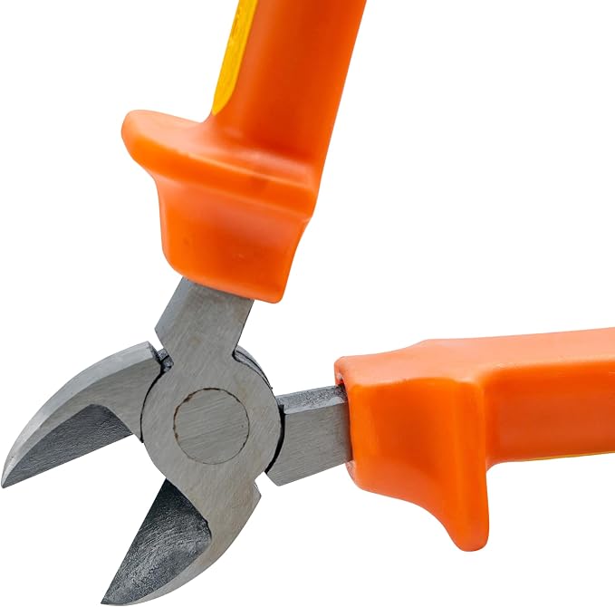 Ullman Insulated 6 in Side Cutting Pliers with Industrial Non-Slip Grip - Perfect Hand Tool for Electricians, HVAC, and Contractors