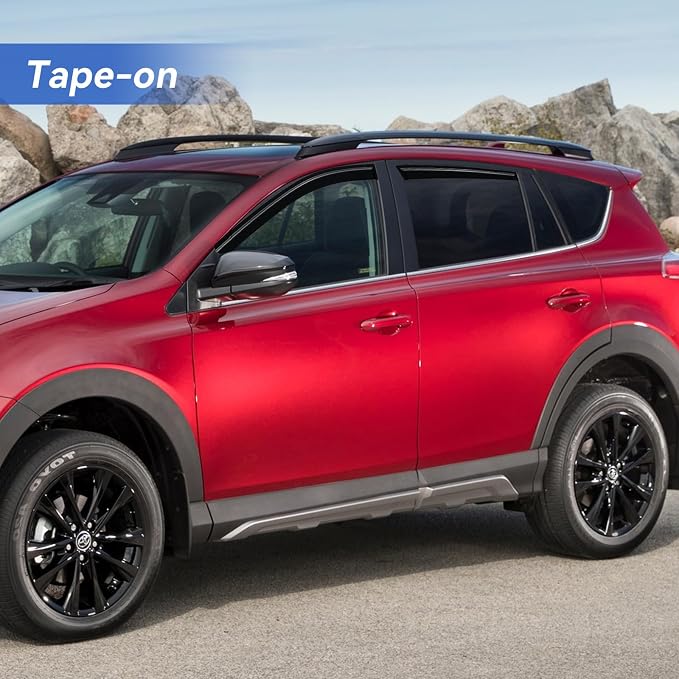 Window Visors Rain Guards for 2013-2018 Toyota Rav4, Out-Channel Window Vent Wind Deflectors Visors Shades for 13-18 Toyota Rav4
