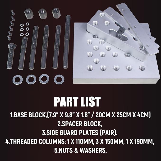 Workshop Universal Press Support Block Plate Tool 30 Ton Bearing Bush Car Repair Tool Set