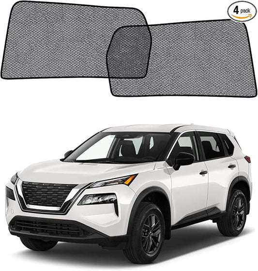 Car Window Shade for Rogue 2021-Present,2 Pack UV & Glare Protection, Breathable Privacy Screen, Insect & Bug Blocker Magnetic Mesh Side Rear Sun Shades for Baby Camping, Napping & Travel